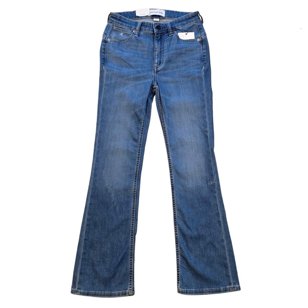 Calvin Klein Jeans Womens Size 25 Medium Wash Stretch Bootcut Denim Pants CK